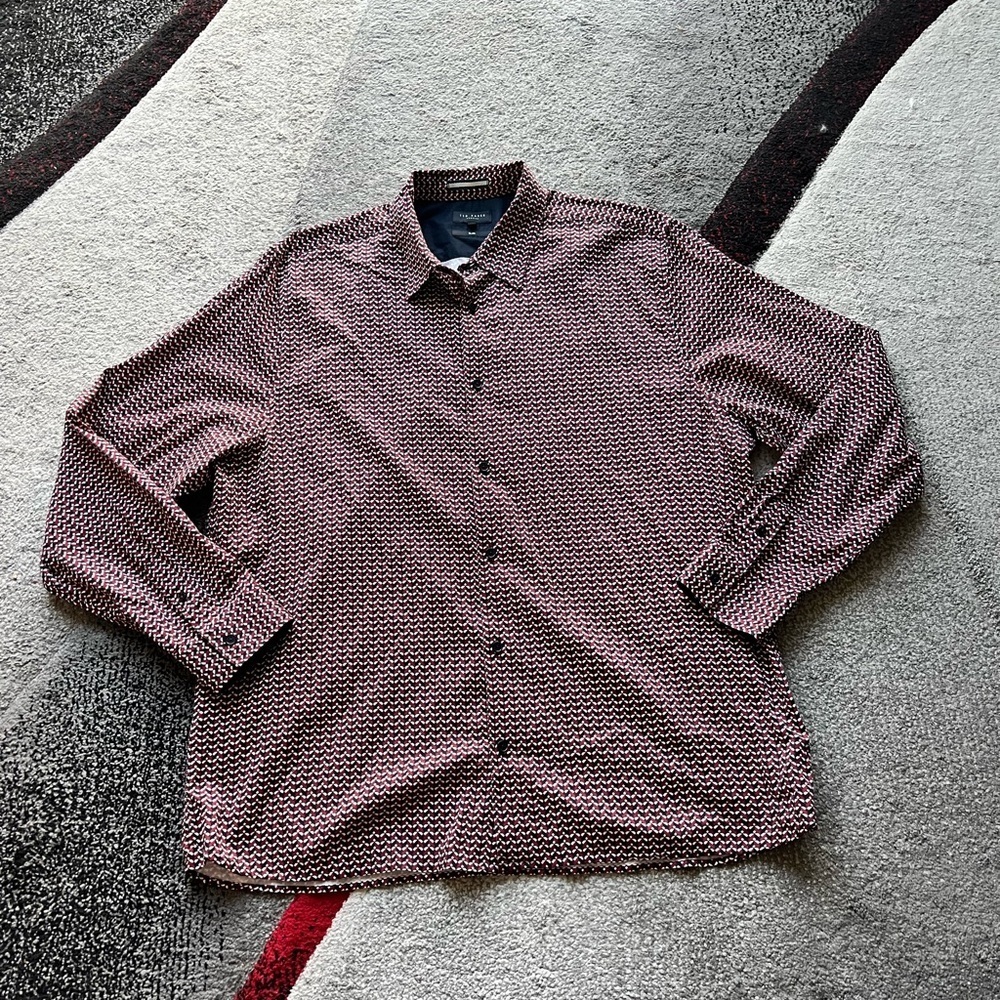 Ted Baker London Slim Fit Laceby Geometric Print Shirt